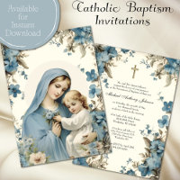 Catholic Baptism Christening Blessed Mother Jesus