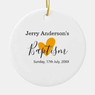 Catholic baptism kids modern simple QR minimal Ceramic Tree Decoration