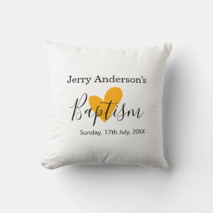 Catholic baptism kids modern simple QR minimal Cushion