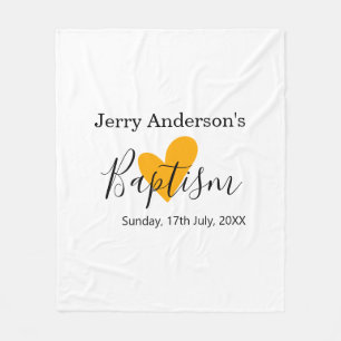 Catholic baptism kids modern simple QR minimal Fleece Blanket