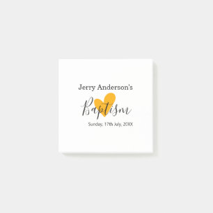 Catholic baptism kids modern simple QR minimal Post-it Notes