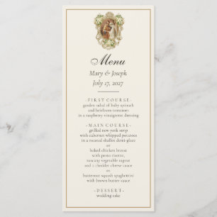 Catholic Betrothal Mary & Joseph Wedding Menu
