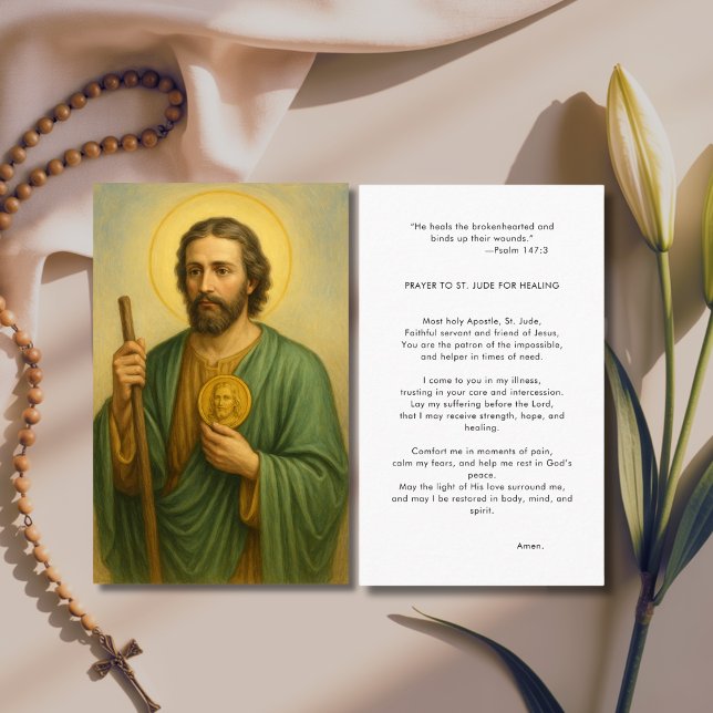 Catholic Bible St. Jude Photo Healing Prayer Card (Creator Uploaded)