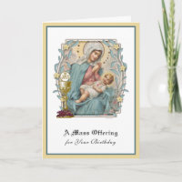 Catholic Birthday Mass Offering Jesus Eucharist 
