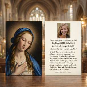 Catholic Blessed Mary Madonna Funeral Memorial