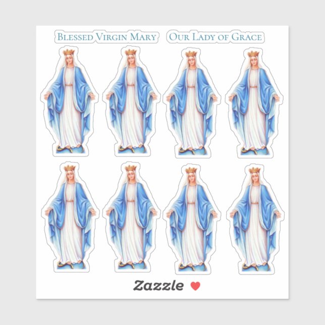 Catholic Blessed Virgin Hail Mary Vinyl Contour (Sheet)