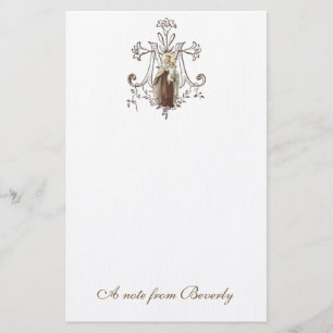 Catholic Blessed Virgin Mary Cross Religious Stationery