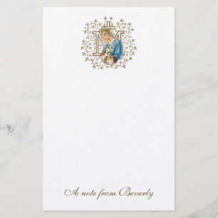 Catholic Blessed Virgin Mary Cross Religious Stationery