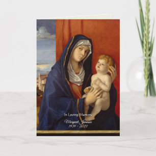 Catholic Blessed Virgin Mary Jesus Funeral Card