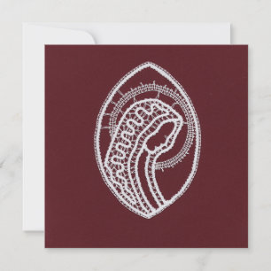 Catholic Blessed Virgin Mary, lace  Card