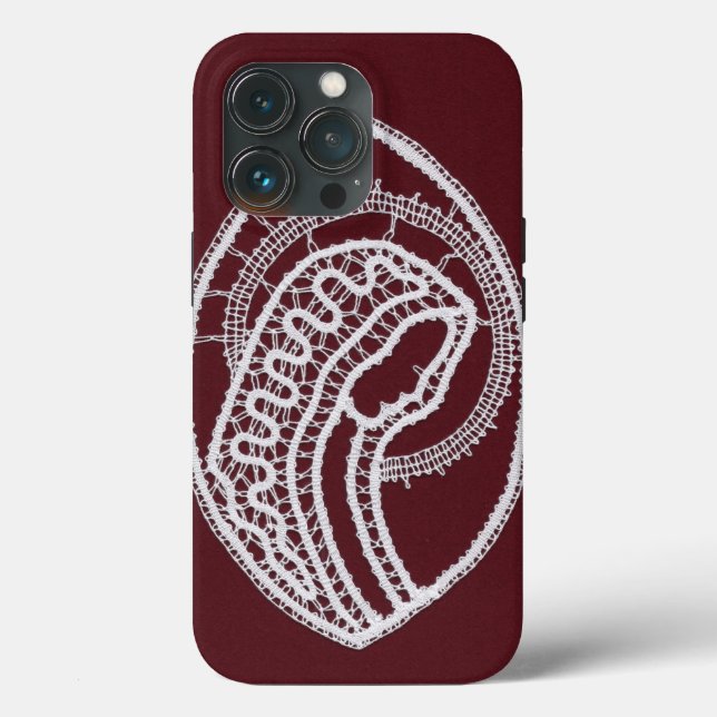 Catholic Blessed Virgin Mary, lace  Case-Mate iPhone Case (Back)