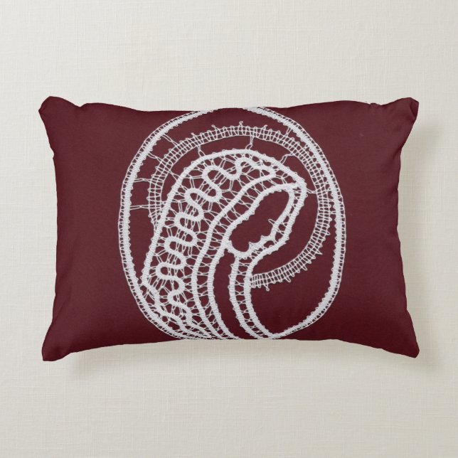 Catholic Blessed Virgin Mary, lace  Decorative Cushion (Front)