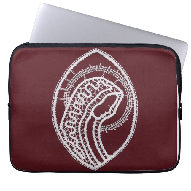Catholic Blessed Virgin Mary, lace  Laptop Sleeve (Front)