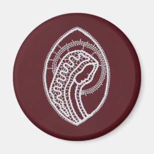 Catholic Blessed Virgin Mary, lace Magnet