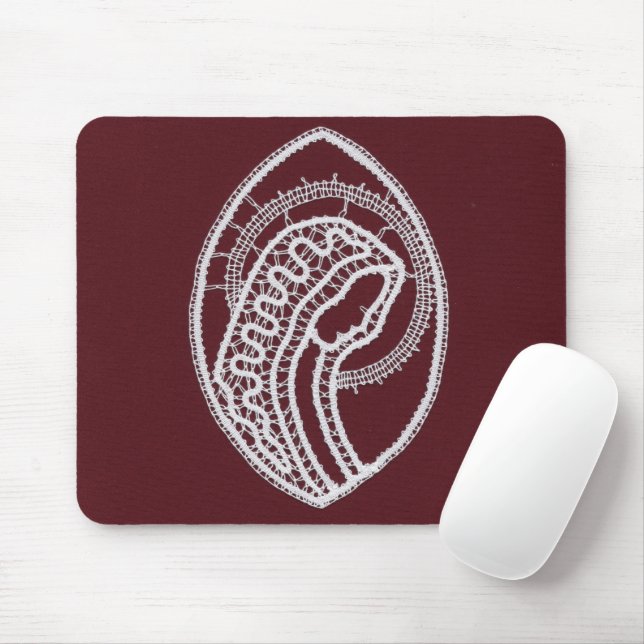 Catholic Blessed Virgin Mary, lace  Mouse Mat (With Mouse)