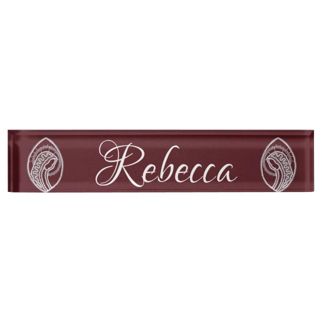 Catholic Blessed Virgin Mary, lace  Nameplate (Front)