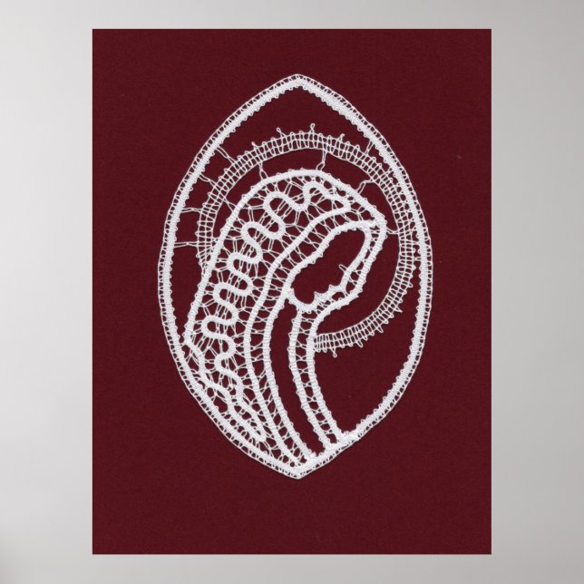 Catholic Blessed Virgin Mary, lace Poster (Front)