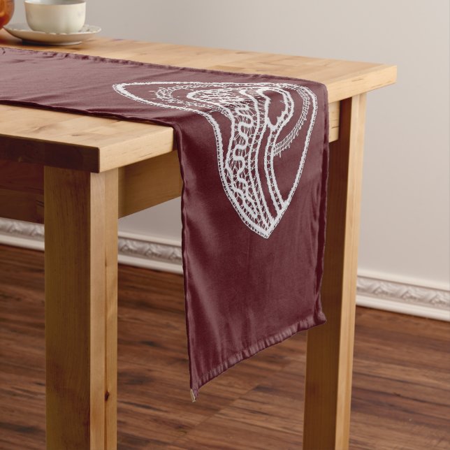 Catholic Blessed Virgin Mary, lace  Short Table Runner (In Situ)