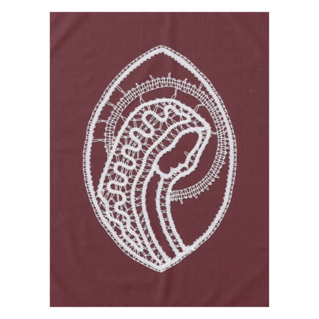 Catholic Blessed Virgin Mary, lace  Tablecloth (Front)