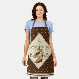 Catholic Blessed Virgin Mary Mount Carmel Floral Apron