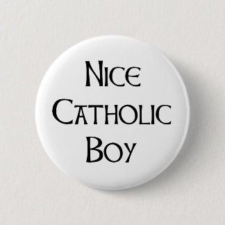 catholic boy nice 6 cm round badge