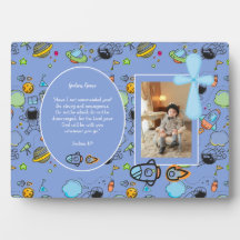 Catholic Boys Blue Cross Bible Quote Personalised