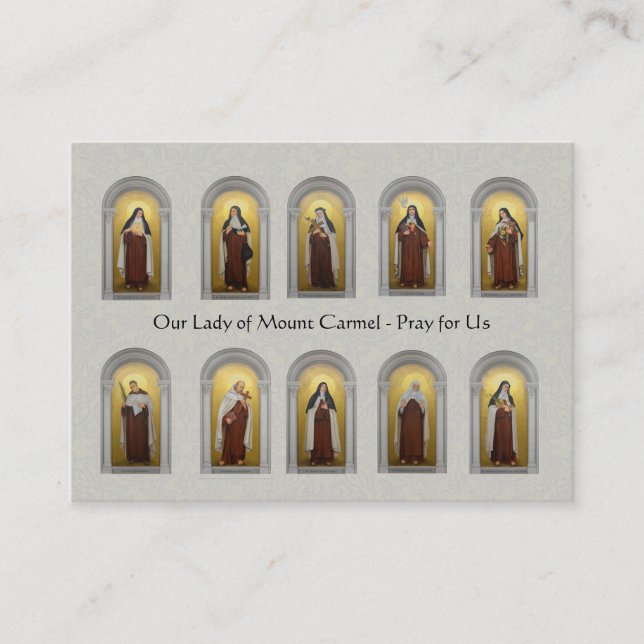 Catholic Carmelite Saints Nuns Priests Holy Cards (Front)