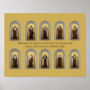 Catholic Carmelite Saints Nuns Priests Poster