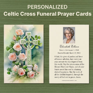Catholic Celtic Cross Funeral Memorial Prayer 