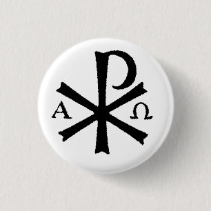 Catholic Chi Rho Button