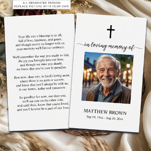 Catholic Christian Funeral Memorial Prayer Card