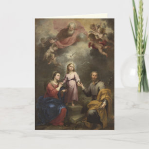 Catholic Christmas Holy Family Holy Trinity Card