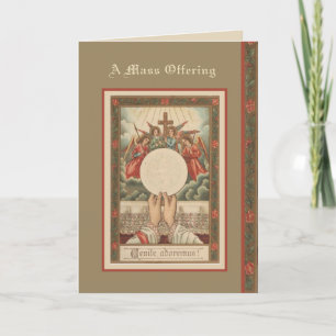 Catholic Christmas Mass Offering Card