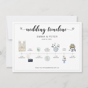 Catholic Church Wedding Day Timeline  Program
