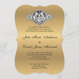 Catholic Classic Elegant Religious Wedding Invitation