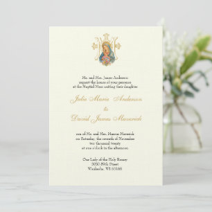 Catholic Classic Elegant Religious Wedding Invitation