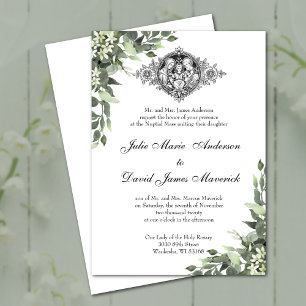 Catholic Classic Elegant Religious Wedding Invitation