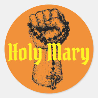 CATHOLIC  CLASSIC ROUND STICKER