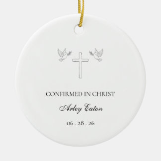 Catholic Confirmation Christmas  Ceramic Tree Decoration