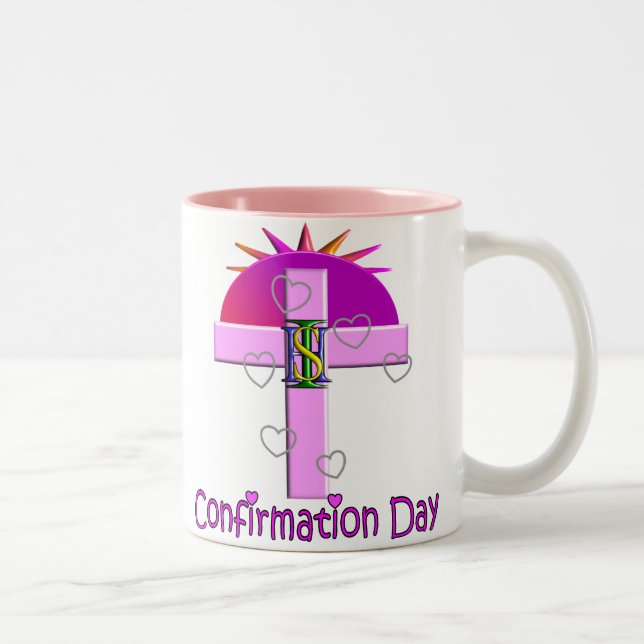 Catholic Confirmation Day Gifts for Kids Two-Tone Coffee Mug (Right)