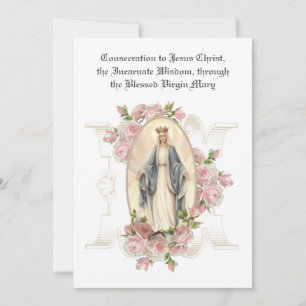 Catholic Consecration Prayer Jesus Virgin Mary Card
