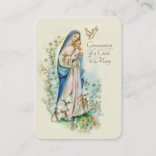 Catholic Consecration Prayer of Child to Mary----- Place Card (Front)