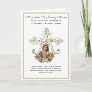 Catholic Consecration Renewal Mary Religious Card