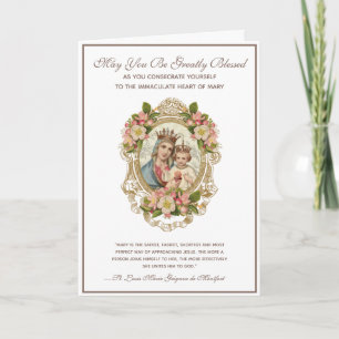 Catholic Consecration to Virgin Mary Religious Card