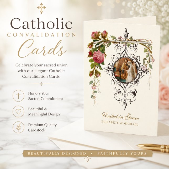 Catholic Convalidation  United in Grace Wedding Card (Creator Uploaded)