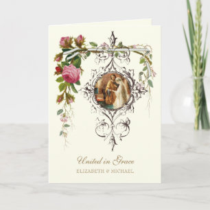 Catholic Convalidation  United in Grace Wedding Card
