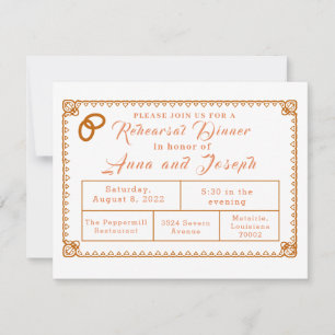 Catholic Crucifix & Wedding Rings Rehearsal Dinner