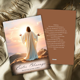 Catholic Easter Christ Is Risen Pascha Blessing Holiday Card