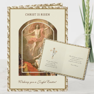 Catholic Easter Prayer Resurrection of Jesus  Holiday Card