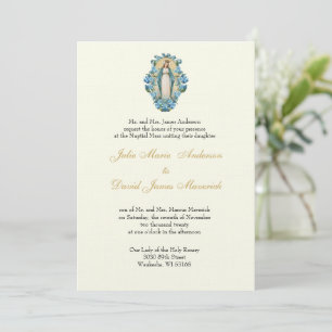 Catholic Elegant Religious Mary Wedding Invitation
